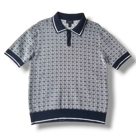 Magaschoni Other - Magaschoni Woven Polo Shirt Men's Medium Classic Athleisure Golf Summer
